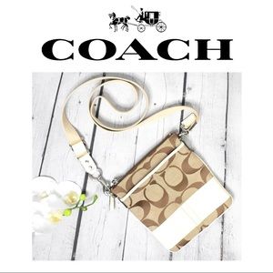 Coach Signature Logo Jacquard Canvas Crossbody